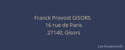 Franck Provost GISORS