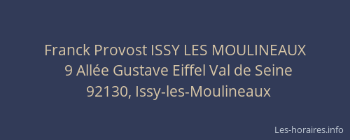 Franck Provost ISSY LES MOULINEAUX