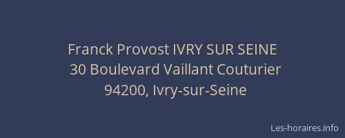 Franck Provost IVRY SUR SEINE