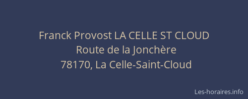 Franck Provost LA CELLE ST CLOUD