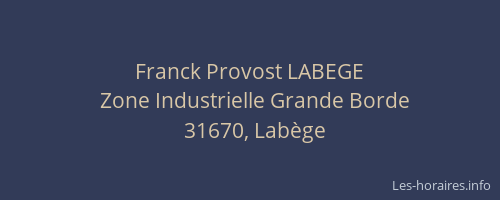 Franck Provost LABEGE