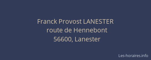 Franck Provost LANESTER