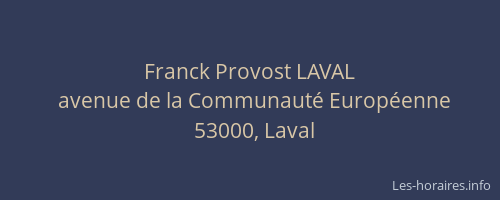 Franck Provost LAVAL