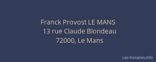 Franck Provost LE MANS