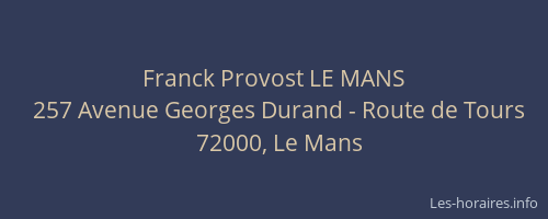 Franck Provost LE MANS