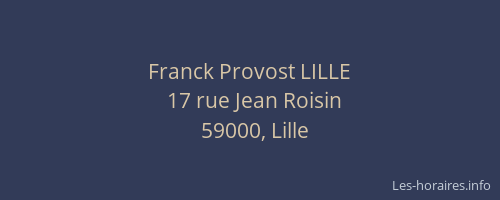 Franck Provost LILLE