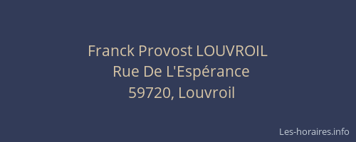 Franck Provost LOUVROIL