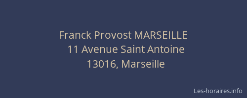 Franck Provost MARSEILLE