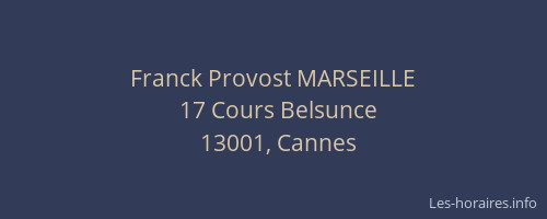 Franck Provost MARSEILLE