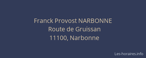 Franck Provost NARBONNE