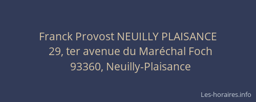 Franck Provost NEUILLY PLAISANCE