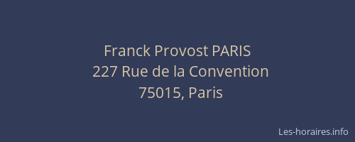 Franck Provost PARIS