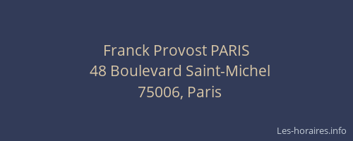 Franck Provost PARIS