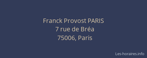 Franck Provost PARIS