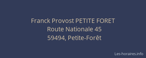 Franck Provost PETITE FORET