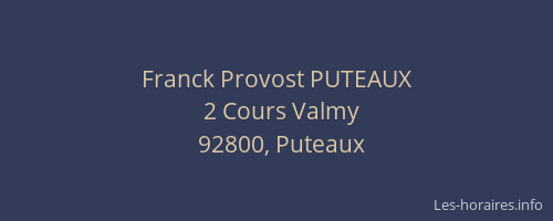 Franck Provost PUTEAUX