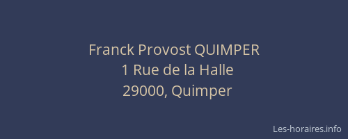 Franck Provost QUIMPER