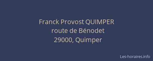 Franck Provost QUIMPER