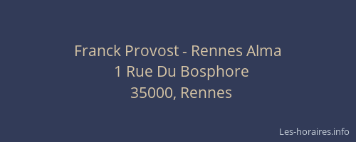 Franck Provost - Rennes Alma
