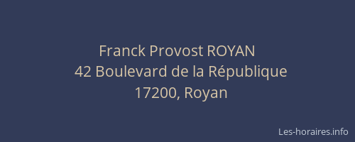 Franck Provost ROYAN
