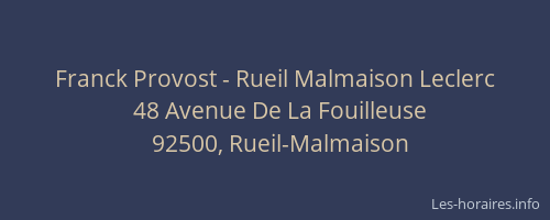 Franck Provost - Rueil Malmaison Leclerc
