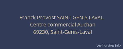 Franck Provost SAINT GENIS LAVAL