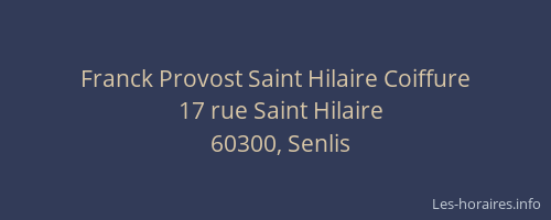 Franck Provost Saint Hilaire Coiffure