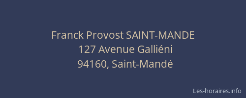 Franck Provost SAINT-MANDE