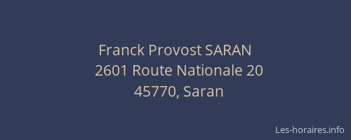 Franck Provost SARAN