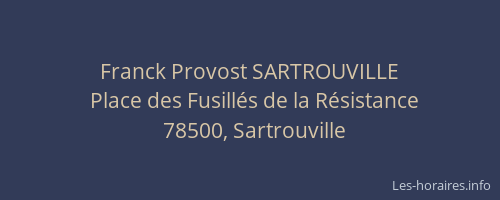 Franck Provost SARTROUVILLE