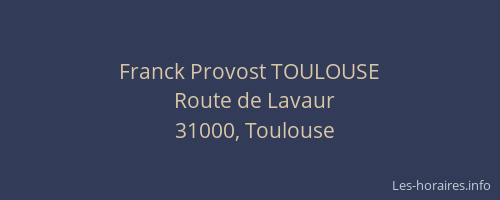 Franck Provost TOULOUSE