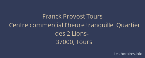 Franck Provost Tours