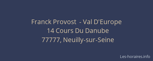 Franck Provost  - Val D'Europe
