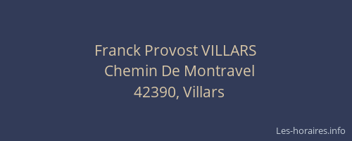 Franck Provost VILLARS