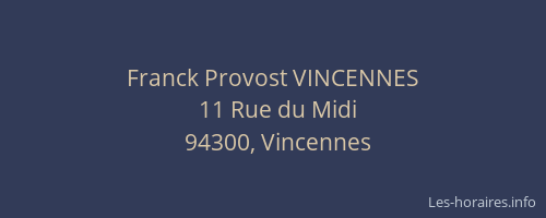 Franck Provost VINCENNES