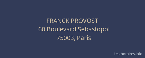 FRANCK PROVOST