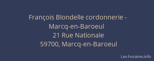 François Blondelle cordonnerie - Marcq-en-Baroeul