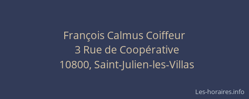 François Calmus Coiffeur
