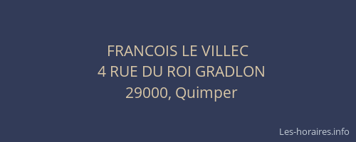 FRANCOIS LE VILLEC
