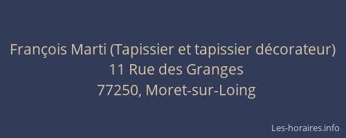 François Marti (Tapissier et tapissier décorateur)