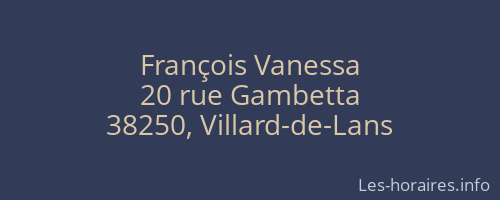François Vanessa