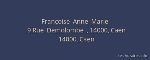 Françoise  Anne  Marie