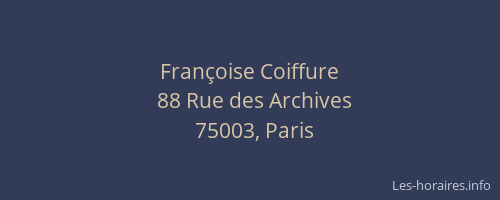 Françoise Coiffure