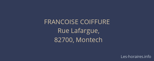 FRANCOISE COIFFURE
