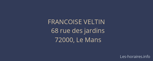 FRANCOISE VELTIN