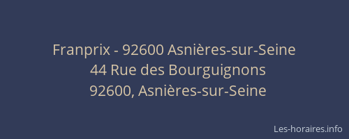 Franprix - 92600 Asnières-sur-Seine