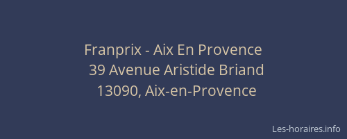 Franprix - Aix En Provence