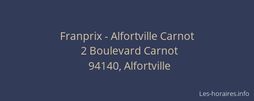 Franprix - Alfortville Carnot