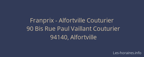 Franprix - Alfortville Couturier