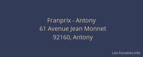 Franprix - Antony